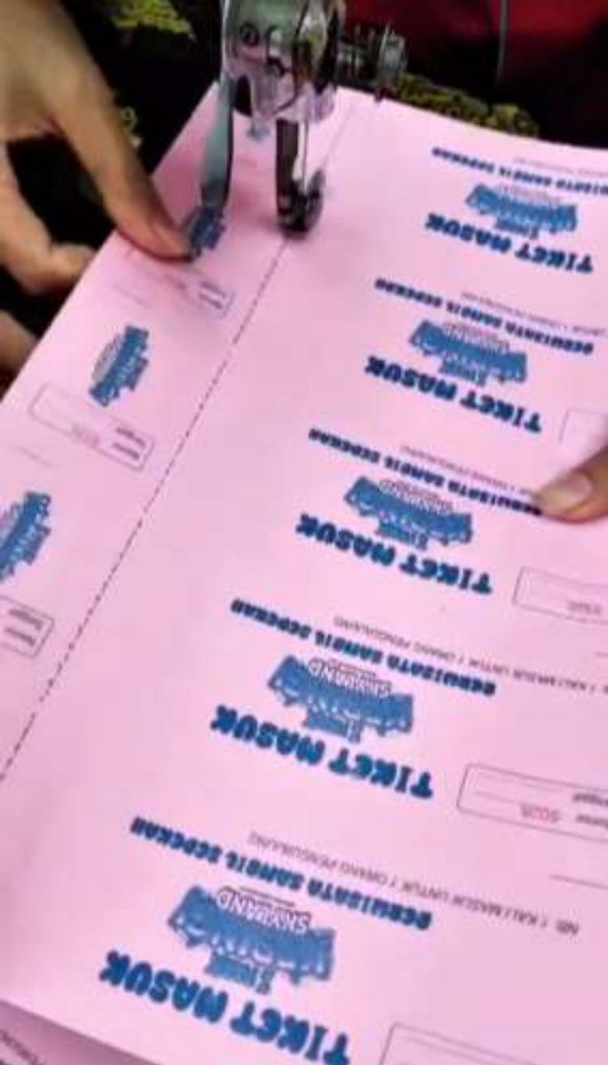 Finishing Tiket Masuk & Porporasi Kupon